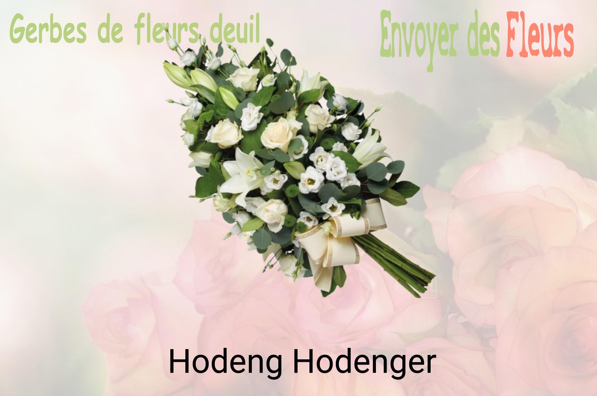 Gerbe de fleurs de deuil livrée à Hodeng-Hodenger